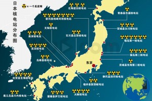 日本核电站分布图